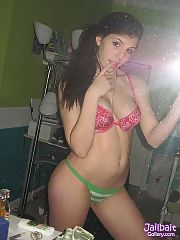 Busty college coed exposing