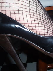 Photo 1, mom flashing cunt fishnets