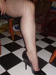Photo 1, mom flashing cunt fishnets