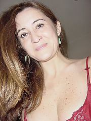 Wearing flashing wet wife