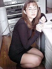 Photo 1, mom playing secretary