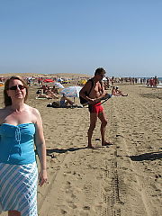 Photo 1, mom showing beach fit