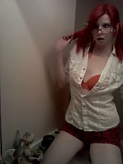 Photo 1, teenager exposing melons