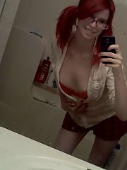 Photo 1, teenager exposing melons