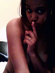 Ebony big round breasts