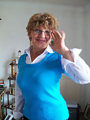 Grandmother exposing tits