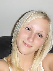 Photo 1, lighthaired teenager spreads ass