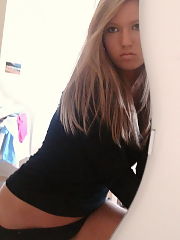 Skinny blond teen ass