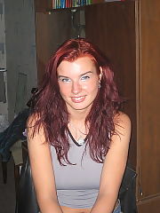 Photo 1, redheaded undresses shows