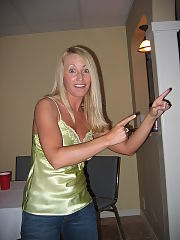 Photo 1, blondie wife shows swingers