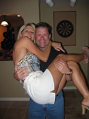 Photo 1, blondie wife shows swingers