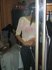 Photo 1, brunette teenager shows
