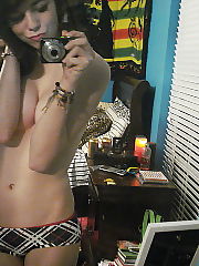 Photo 1, teenager shooting herself