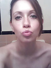 Photo 1, teenager exposing melons pussy