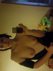 Photo 1, darkhaired stroking snatch clit