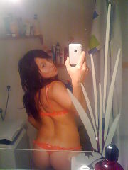 Photo 1, darkhaired shooting herself