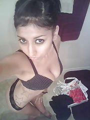 Photo 1, brunette self shooting herself