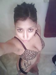 Photo 1, brunette self shooting herself
