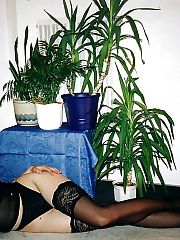 Photo 1, darkhaired stockings strips