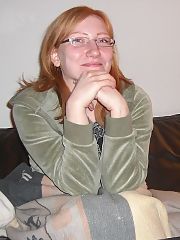 Redhaired glasses shows unshaved