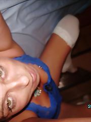 Photo 1, blackhaired mature touching pussy