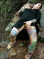 Photo 1, tattooed asian jerks hairy