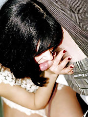 Photo 1, blackhaired milf blowjob pecker