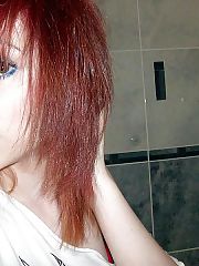 Photo 1, redhaired emo shower