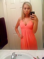 Photo 1, blonde teenager herself mirror