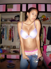 Photo 1, busty teen undresses cam