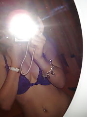 Photo 1, lighthaired teen herself mirror