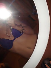 Photo 1, lighthaired teen herself mirror