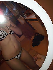 Lighthaired teen herself mirror