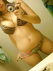 Busty teenager bathroom
