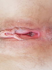 Photo 1, mature wife showing pussy