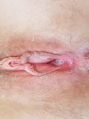Photo 1, mature wife showing pussy