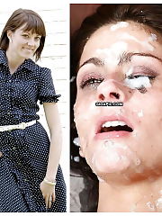 Photo 1, blackhaired wife dressed facials