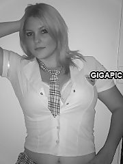 Photo 1, curvy blond boobies underwear