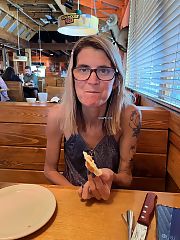 Photo 1, skinny exposing unshaved cunt