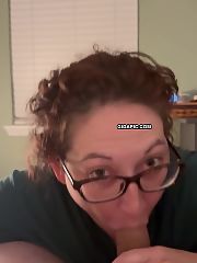 Photo 1, nerdy milf sucks prick