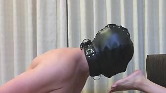 foot slave eats sperm