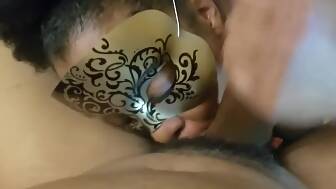 masked sucks bbc licks