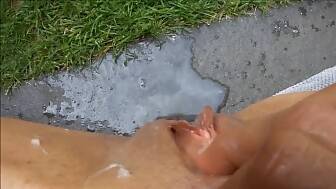 small teenager ejaculation outdoor
