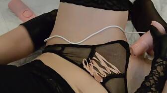 wife dildo penetrates herself