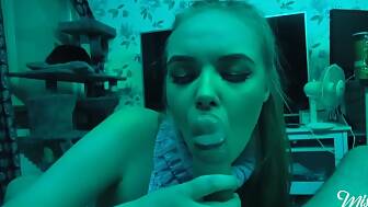 blowing dick touching myself