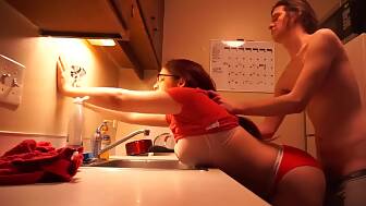 couple kitchen drill