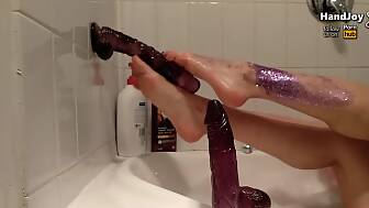 goddess footjob 2 dildos