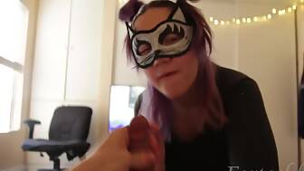 pov sucks swallow mask