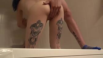 fucked bathroom showering