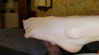 wife footjob shoot